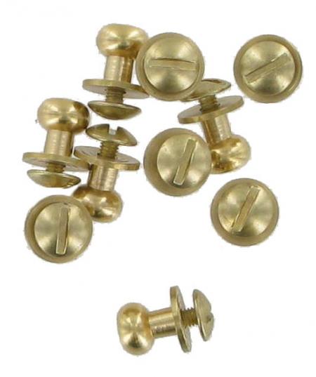 Pack Of Ten Gold Finish Sam Browne Studs Large COXSB3GD