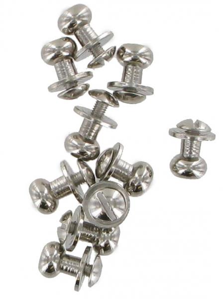 Pack Of Ten Polished Chrome Sam Browne Studs Large COXSB3NK