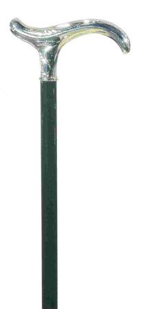 Patterned Chrome Derby Handled Walking Cane