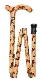 Petite Folding Cane with Whistlejacket Detail 4663C