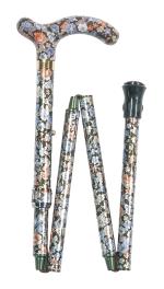 Petite Folding Floral Walking Cane autumn gold 4616A