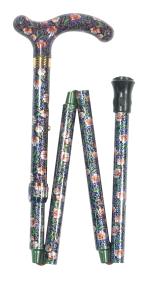 Petite Folding Floral Walking Cane summer floral 4616B