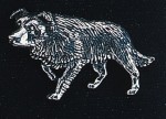 pewter border collie badge gp