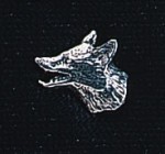 pewter fox head badge