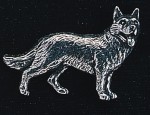 pewter german shepherd badge