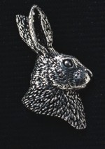pewter hares head badge