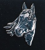 pewter horse s head badge