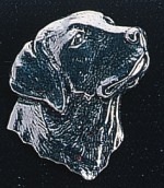 pewter labradors head badge