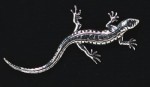 pewter lizard badge