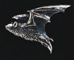 pewter pipestrelle bat badge