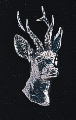 pewter roe deer badge