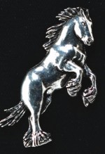pewter shire horse badge