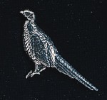 pewter standing pheasant badge