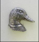 Pewter Duck's Head Badge