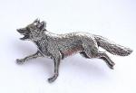 Pewter Running Fox Badge