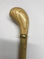 Pistol Grip Cane polished ash handle on ash shaft 1218