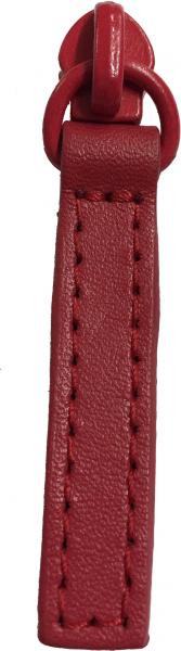 Replacement zip pull for handbags in red leather Z8