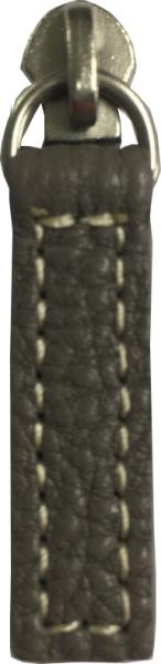 Replacement zip pull for handbags in taupe leather ZL