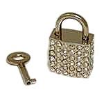 Rhinestone covered padlock ohl3381