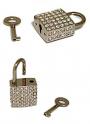 Rhinestone covered padlock ohl3381