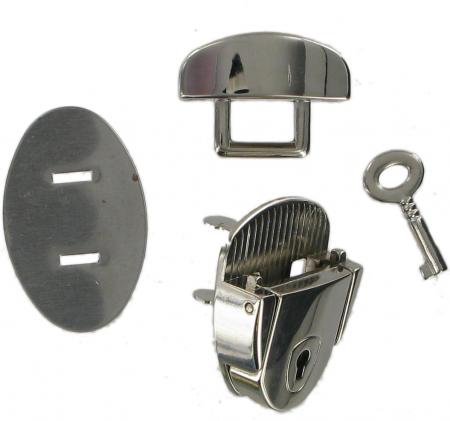 Shield Shaped Chrome Briefcase Lock CKL3