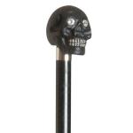 Skull Head cane in black with Swarovski Crystal Eyes 1770