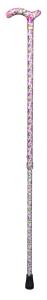 Slimline Extending Chelsea Walking Cane pink floral 4099K