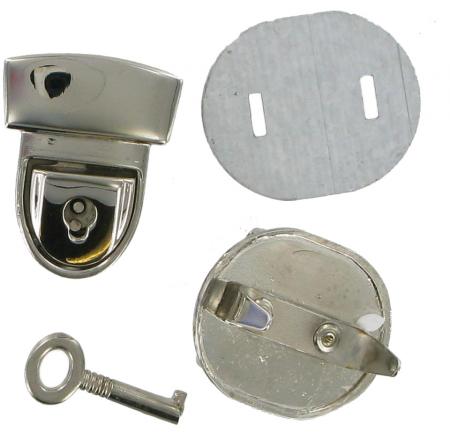 Small Chrome Briefcase Lock CTT13