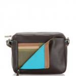 Small Organiser Cross Body Bag in chocolate mousse with zip down