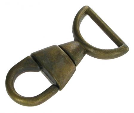 Snap Hook in Antique Brass Finish for 10mm wide straps SSH23