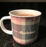 Barbour Tartan Mug in pink and grey UAC0229