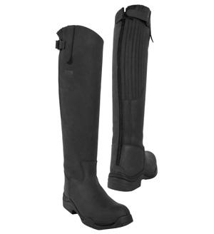 Wide Leg Fitting Toggi Calgary Long Leather Riding Boot With Full Zip Size In Black 