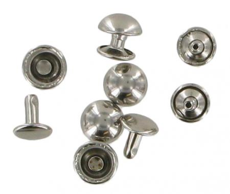 Tubular Domed Rivets Chrome Pack Of Five RIV6CH