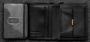 Tudor Abridged Wallet in black Leather shown open