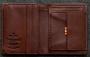 Tudor Abridged Wallet in brown Leather shown open