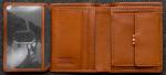 In Stock:
Yes
Tudor Abridged Wallet in tan Leather shown open