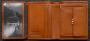 Tudor Abridged Wallet in tan Leather shown open