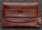 Tudor Card Pouch in Leather TH1748TDR