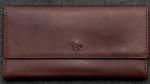 Tudor Matinee Leather Purse in brown