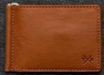 Tudor Money Clip Wallet in tan Leather