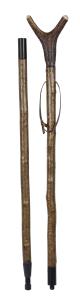 In Stock:
Hazel: 160cm
Two piece hazel thumbstick with staghorn top 1904