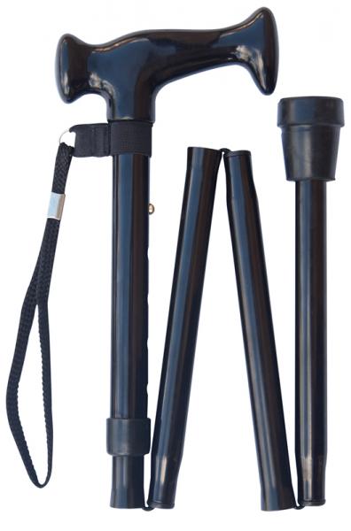Value Folding Escort Walking Stick in black
