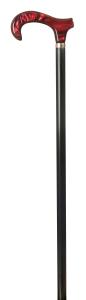 Walking Cane with Garnet Red Acrylic Handle 5103H