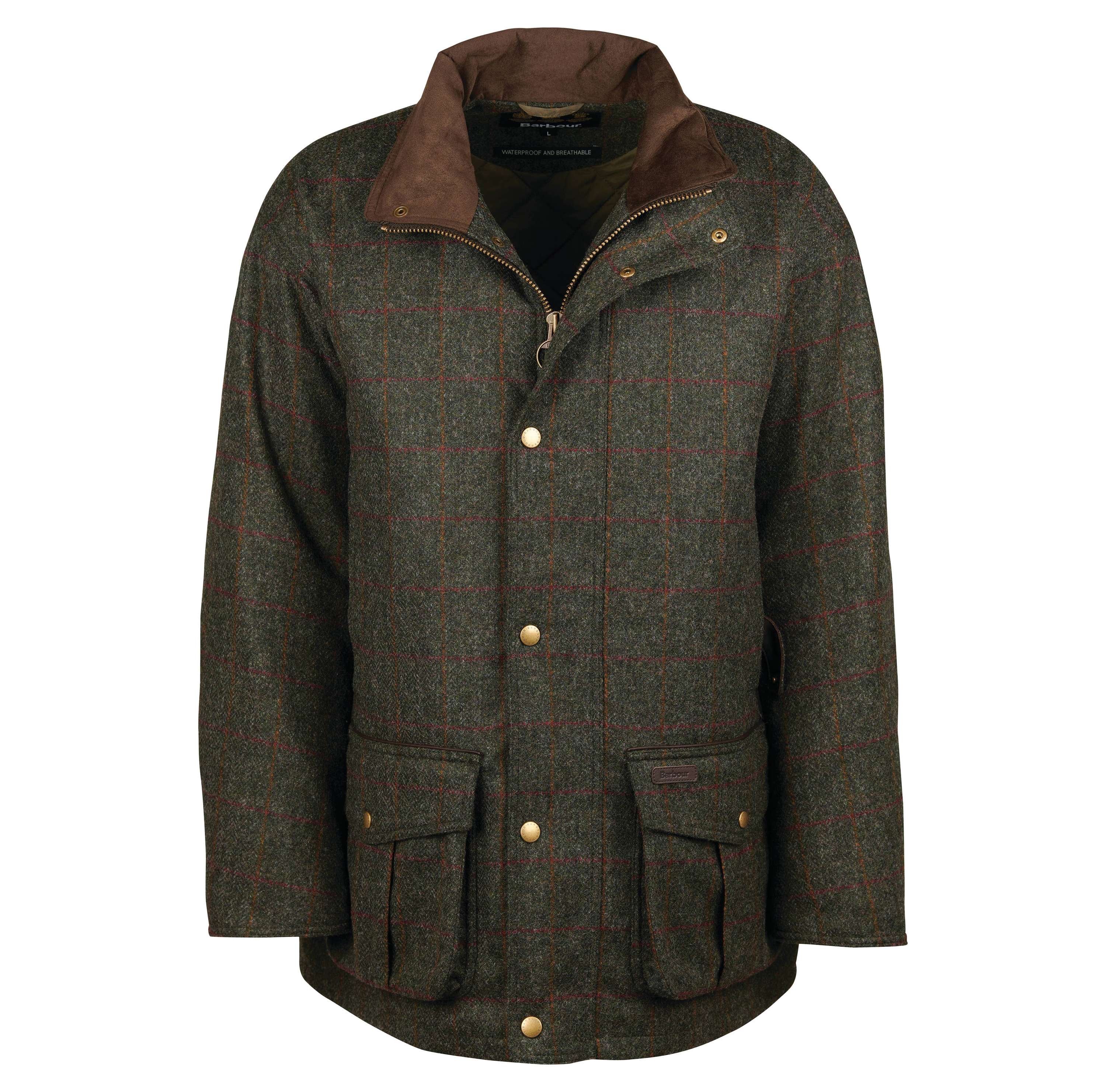 Olive and Red Check