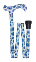 Wildflower Folding Cane with cornflower design 4835B