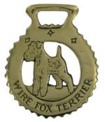 Wire Haired Fox Terrier Horse Brass